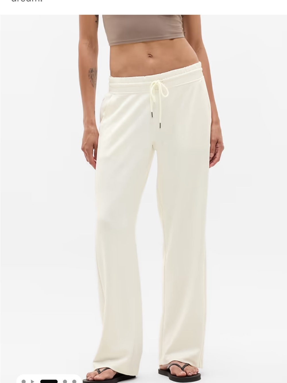 Athleta Seasoft Pant in Pearl - Mid Rise Straight - Size Small